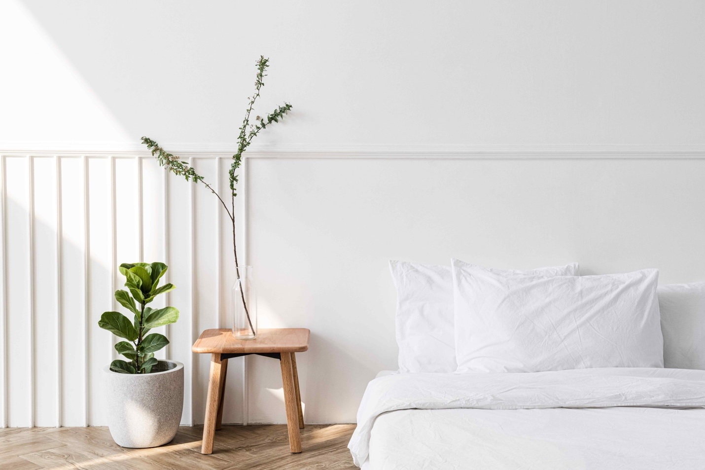bed,table,pots,plant