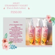 Pamela Beauty Essences Milky Strawberry Yogurt Fave & Body Power Whitening Lotion