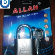 Padlock, Top Security Lock, Metal Stainless Steel with 3 keys, Allan