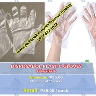 DISPOSABLE PLASTIC GLOVES (100pcs/pack)