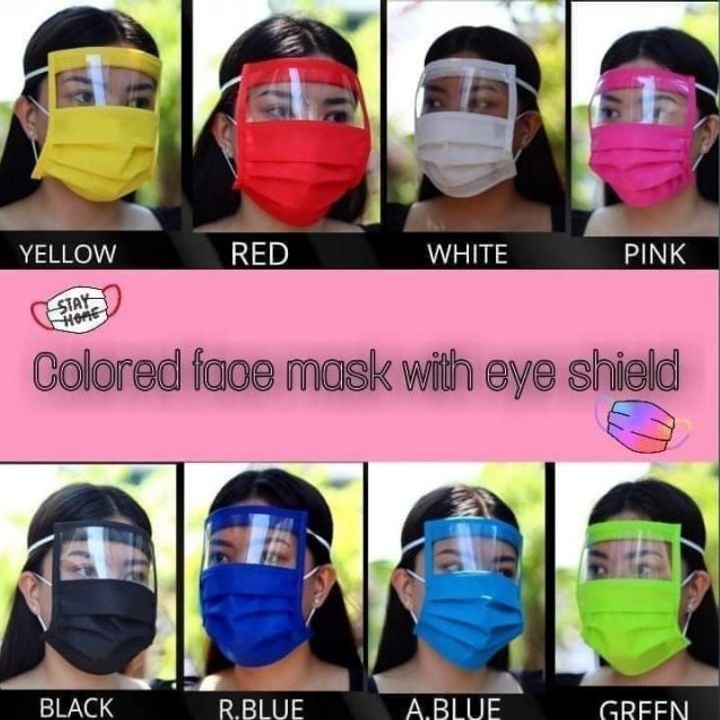 COLORED FACE MASK WITH EYE SHIELD at 75.00 from Cavite. LookingFour