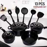 13 pcs Cookware Set Non Stick Pan and Casserole with Kitchen Tools Set