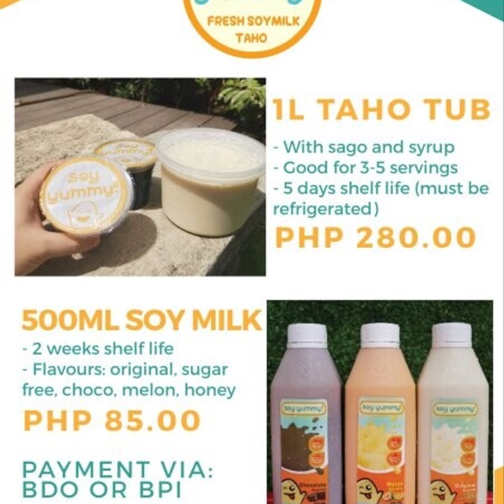 Soy Milk Taho at 100.00 from National Capital Region (NCR