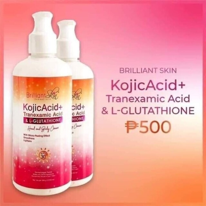 Brilliant KojicAcid + Tranexamic Acid & LGlutathione Hand and Body