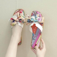 @Hermes Inspired Flat Sandals with Ribbon