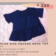 Women's Fashion: Plus Size Square Neck Top