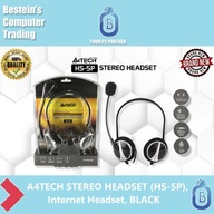 A4TECH STEREO HEADSET (HS-5P), Internet Headset, BLACK