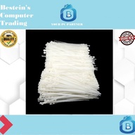 Cable Zip Ties, Nylon Wire, Self Locking Tie with 3x 120mm, White color (1,000 pcs)