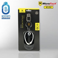 MICROPACK MP-296R RETRACTABLE MINI OPTICAL MOUSE, USB 2.0 1200dpi