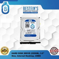 HARD DISK DRIVE, HDD, DESKTOP, 3.5 INC ASSORTED BRAND 250GB