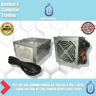 YGT TOP ONE GAMING POWER, KY-700 ATX 4-PIN 2-SATA, 700 WATTS, BIG FAN, KY-200