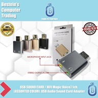 USB SOUND CARD / HIFI Magic Voice7.1ch,  (ASSORTED COLOR), USB  Audio Sound Card Adapter