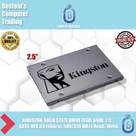 KINGSTON, SOLID STATE DRIVE (SSD) 120GB A400, 2.5", SATA  REV. 3.0 (6Gb/s), 500/320 MB/s Read/ Write