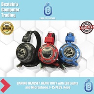 GAMING HEADSET (F-15), HEAVY DUTY with LED Lights and Microphone, F-15 PLUS, Koyo