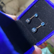 London Blue Topaz Dangling Earrings