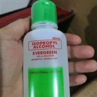 Alcohol Isoprophyl Evergreen 60ml (70% Solution)
