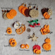 Handmade crochet earrings, cherry earrings, flower earring