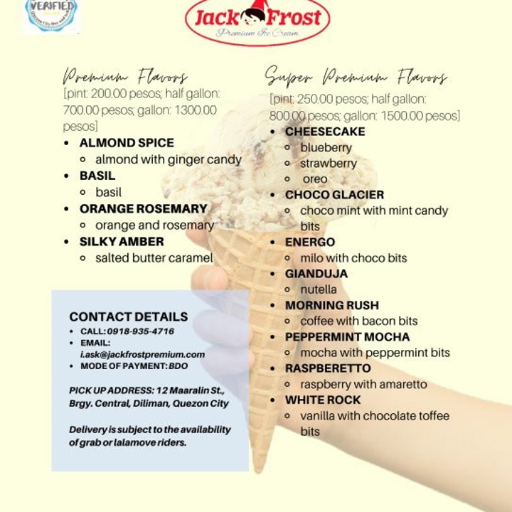 Jack Frost premium ice cream at 200.00 from Quezon City. LookingFour