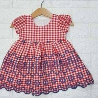 High Quality Gingham Embroidered Baby Dress