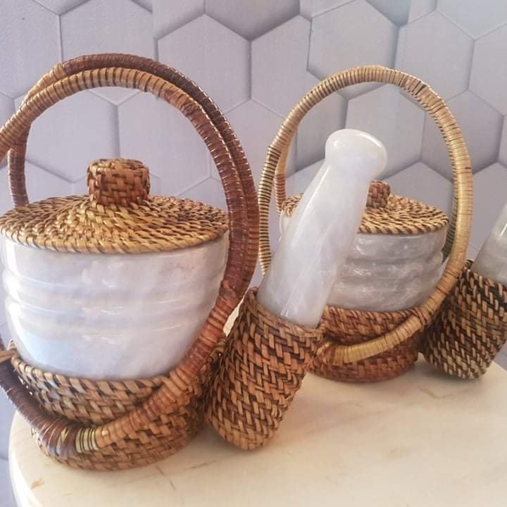 Mortar and pestle WITH BASKET at 550.00 from Cavite. LookingFour Buy