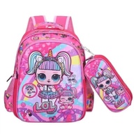 Lol dolls Backpack for kids with pencil case included