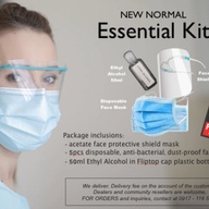 Face Mask Face Shield Alcohol Protection Kit