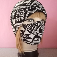 Premium Full Head Cover Turban w/ mask Set