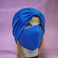 Full Head Cover Turban w/ Mask Set