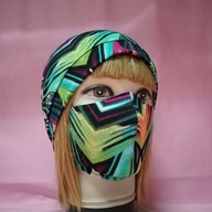 Full Head Cover Turban w/ Mask Set