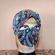 Fashionable Premium Headband Type Turmask Turban Mask Set