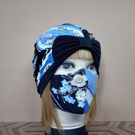 Full Head Cover Turmask Turban Mask Set