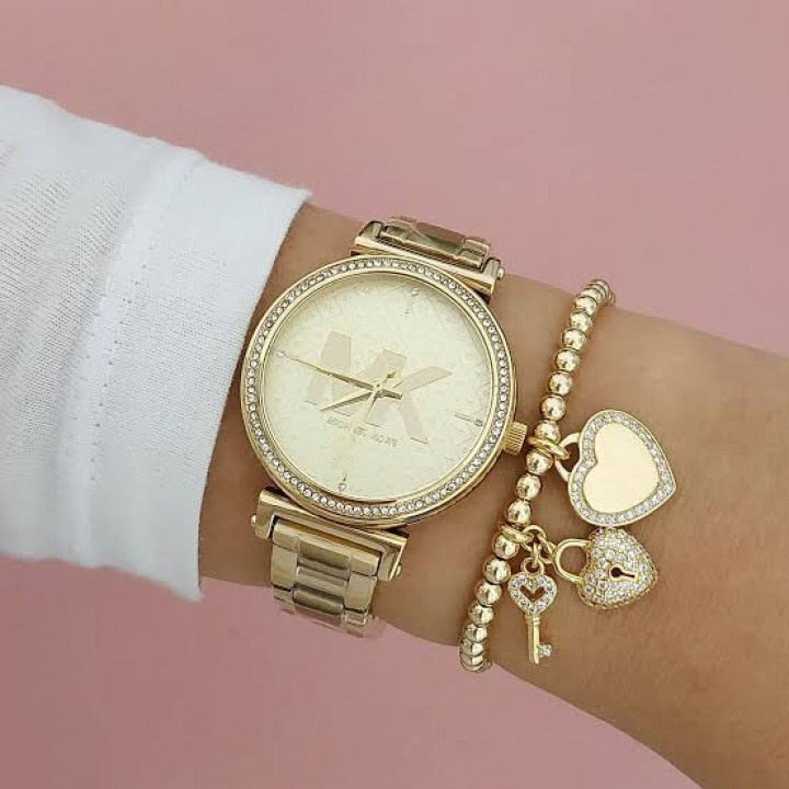 MK Sofie Quartz Crystal Gold Dial Ladies Watch MK4334 at 3799.00 from City of Caloocan. LookingFour Buy Sell Online