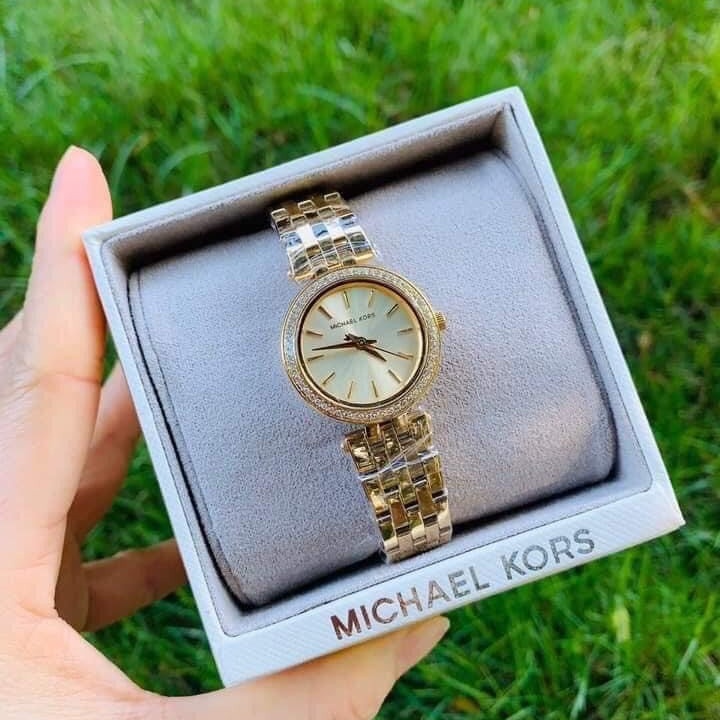 MICHAEL KORS DARCI PAVÉ GOLDTONE WATCH  WATCHES from Adams Jewellers  Limited UK