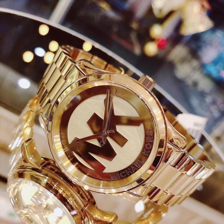Preowned Michael Kors Ladies Bradshaw Chronograph Watch Gold MK5605   eBay