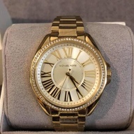 Michael Kors Women's Kacie Three-Hand Gold-Tone Stainless Steel Watch  (MK 6184) Original