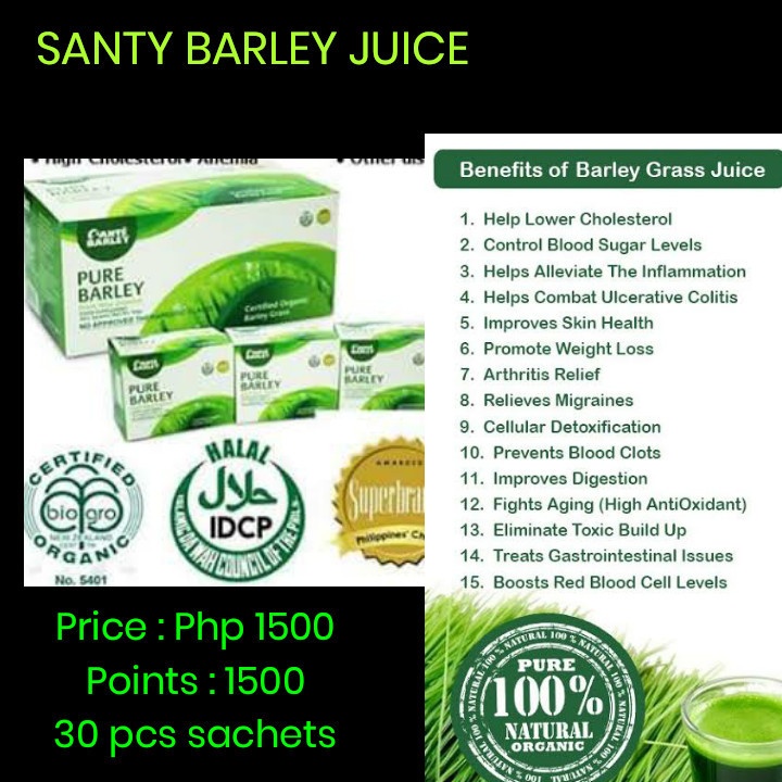 Santy barley power pack ( contains 3box with 10 sachet per box, total