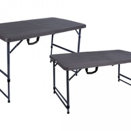 ENDURA Dahlia 4 ft Wood Grain Fold In Half Table 4 FT WOOD GRAIN FOLD-IN-HALF TABLE