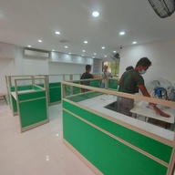 Office laminated partition with glass / office furniture supplier