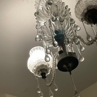 Clear glass chandelier ceiling lamp