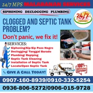 MPS TRUSTED AND TESTED MALABANAN SERVICES: SIPHONING, DECLOGGING & PLUMBING SERVICES