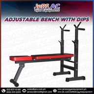 Adjustable Bench with Dips - home and gym equipment