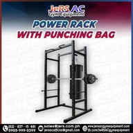 Power Rack with Punching Bag Home Gym Fitness