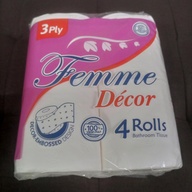 Femme bathroom tissue 3 ply 4 rolls