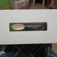 Sanicare unscented facial tissue 3 ply 190 pulls