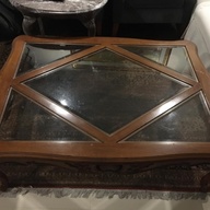 ETHAN ALLEN CARVED LEGACY COLLECTION COFFEE TABLE