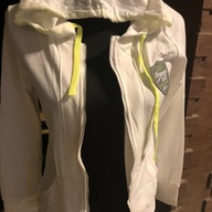 Cream white jacket with hoodie