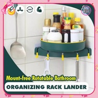 Storage Rack Rotatable Self-Adhesive Convenient Storage Organizer For Bathroom