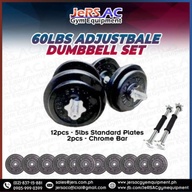 60 lbs Adjustable Dumbbell Set Gymequipment