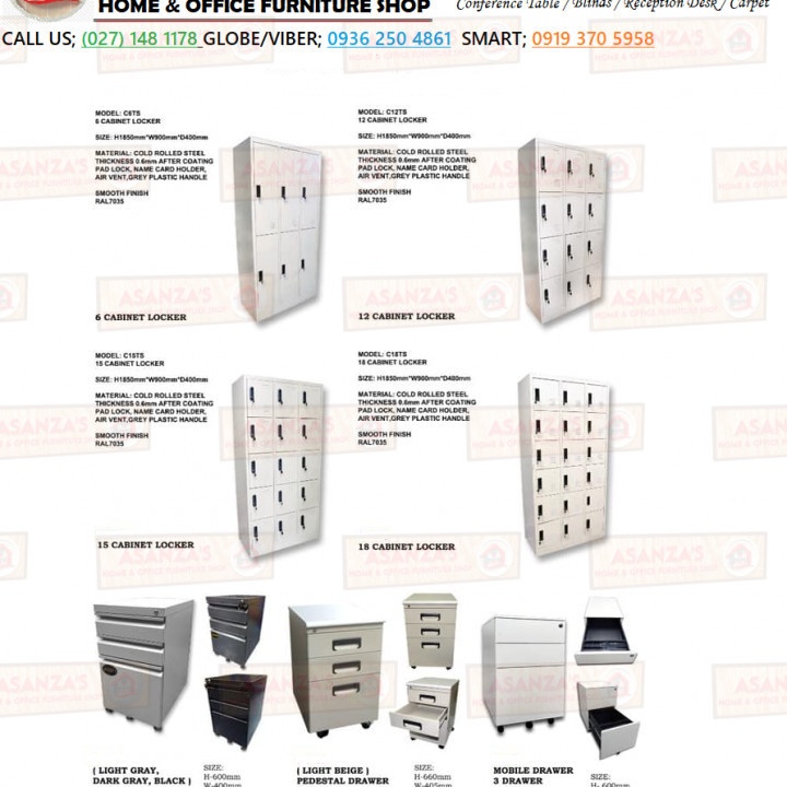 STEEL LOCKER / MOBILE PEDESTAL / FILING * at 3200.00 from