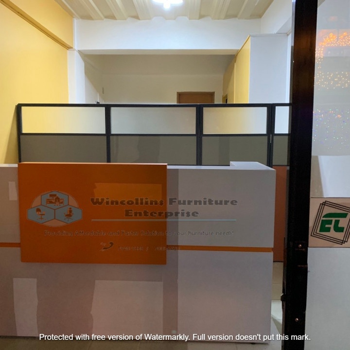 Customize LShape Reception table with Furniture at 32000.00